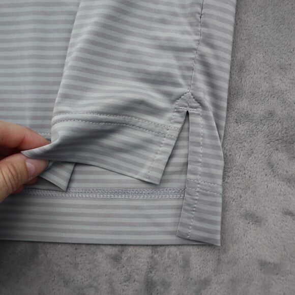 Foot Joy Shirt Mens XXL Gray Striped Polo FJ Golf Golfing Athletic Performance - Picture 11 of 16